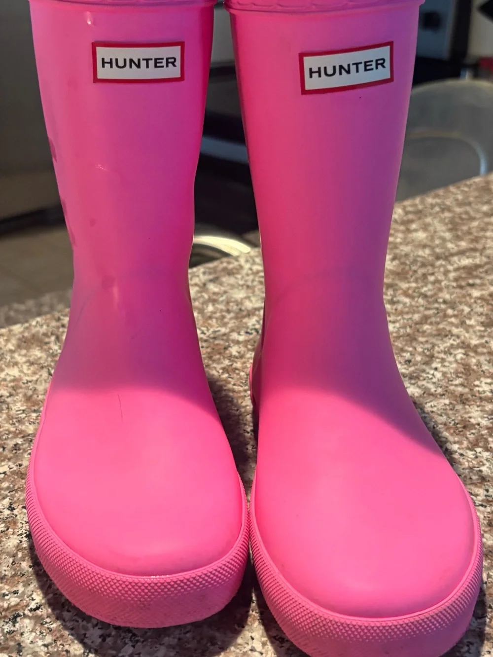 Hunter Kids Waterproof Bright Pink Rain Boots